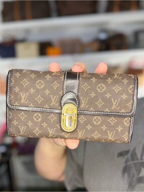 LV BROWN DENIM WALLET